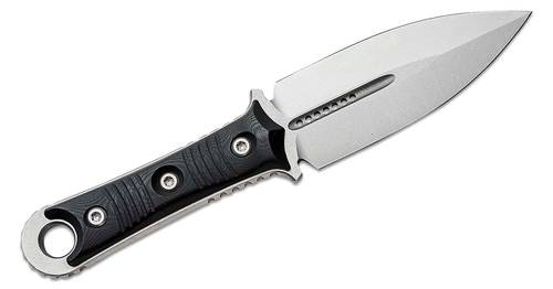 Microtech/Borka Blades 201-10 SBD Fixed Blade Knife 4.375" Stonewashed Double Edge Dagger