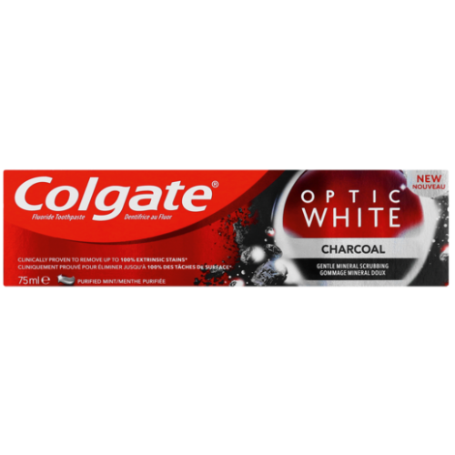 معجون اسنان اوبتك وايت بالفحم من كولجيت 75مل - Colgate Optic White Charcoal Toothpaste 75ml -