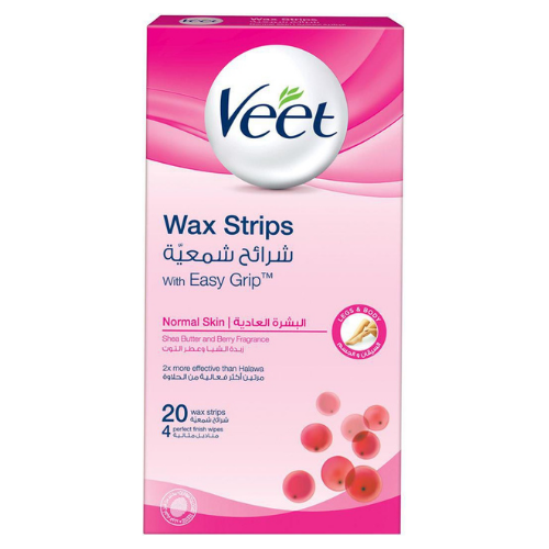 شرائح شمعية للبشرة العادية من فيت - veet Hair removal wax strips for normal skin