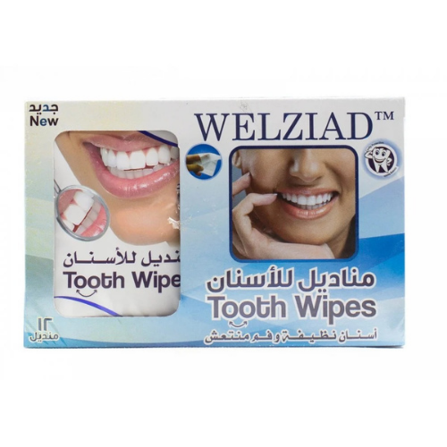مناديل لتنظيف الاسنان من ويلزياد- 12 منديل 