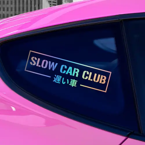 بطيئة نادي السيارات JDM الفينيل سيارة صائق اليابانية كانجي الفينيل نافذة الوفير ملصقات ديكور يموت قطع الديكور