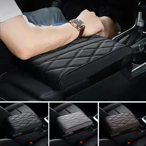 1 قطعة موجة التطريز بولي Leather الجلود مسند ذراع السيارة حصيرة مركز وحدة التحكم الذراع الراحة حماية وسادة السيارات مساند للذراعين صندوق تخزين غطاء الوسادة
