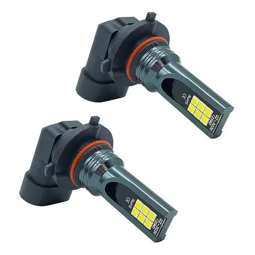 2Pcs H10 9005/HB3 9006/HB4 LED Fog Light For Car Headlight Fog Lamp DRL High Power 3030 SMD 12V White Yellow Blue