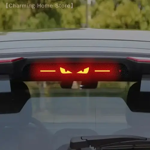 【M】New Car High Brake Light Sticker Rear Brake Light Decorative Sticker Luminous Brake Decorative Cover Devil Eye