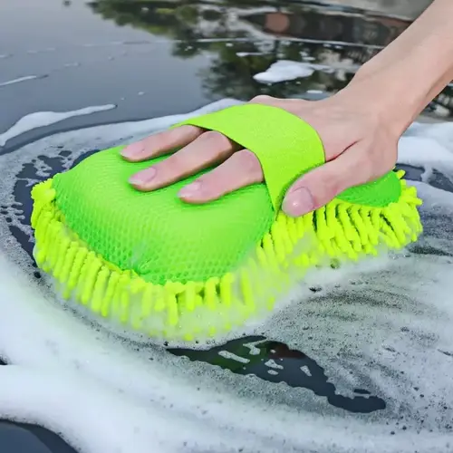 2Pcs Microfiber Car Washer Thicken Sponge Cleaning Car Care Detailing Brushes Washing Towel Auto Gloves Styling Accessories