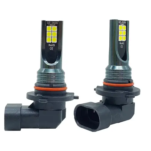 2Pcs H10 9005/HB3 9006/HB4 LED Fog Light For Car Headlight Fog Lamp DRL High Power 3030 SMD 12V White Yellow Blue