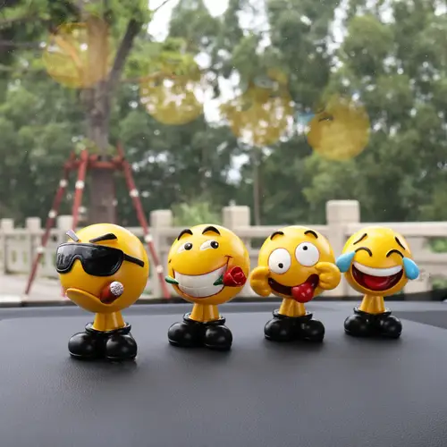 Creative shaking head doll expression bag cute cartoon in car personality decoration products  car decoration