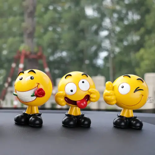 Creative shaking head doll expression bag cute cartoon in car personality decoration products  car decoration