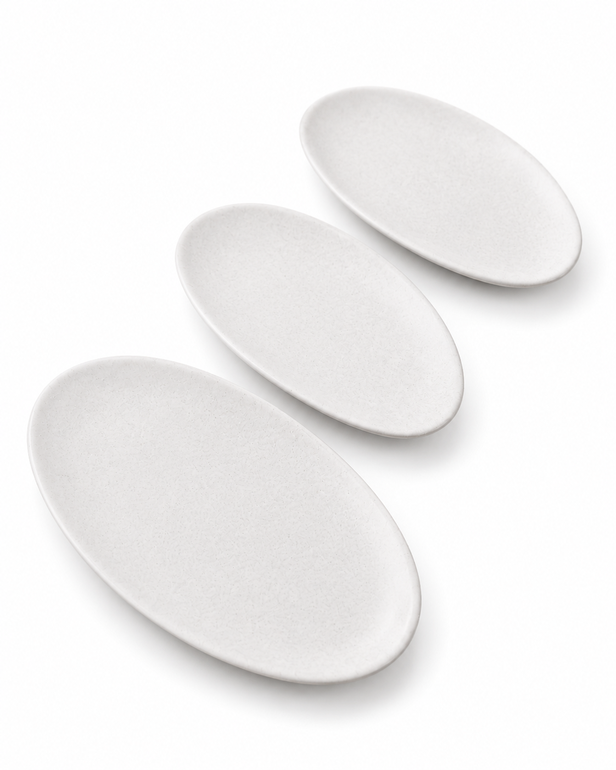 Set of 3 marble plates