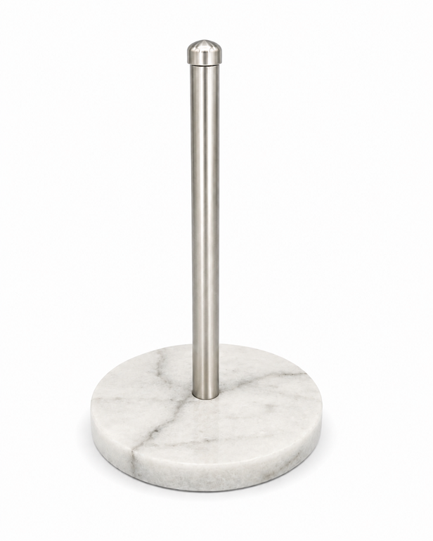 Marble + Stainless Steel Paper Towel Holder