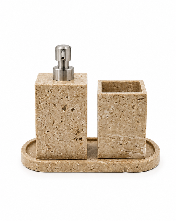 Luxury Travertine Marble Bathroom Set