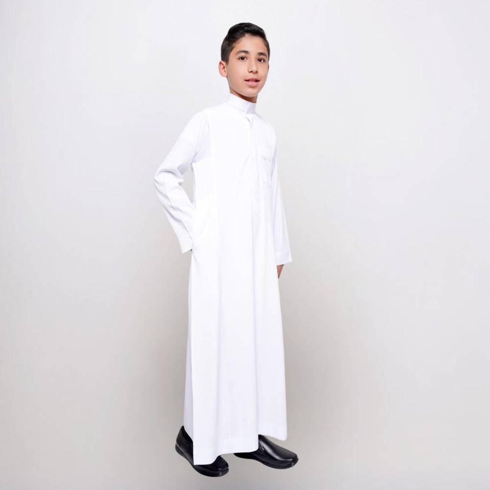 ثوب سعودي شبابي - سحاب (مخفي) قماش طايح