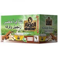 شاي اخضر العطار زنجبيل وقرفة