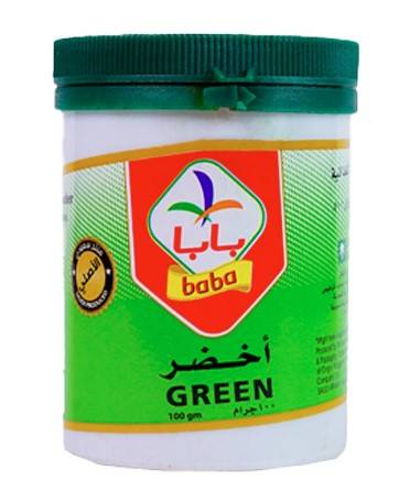 لون طعام بودرة أخضر 100 جرام| بابا