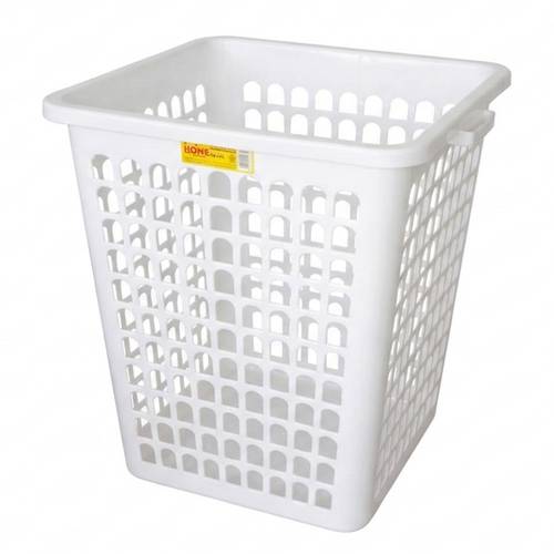 SQUARE LAUNDRY BASKET WHITE 