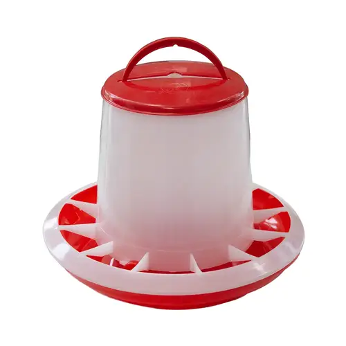 3kg Anti-Waste Plastic Poultry Feeder with Divider Ring (Compact Size)