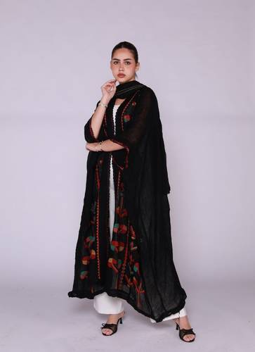 عباية بشت لينن صيفي | متعددة الالوان - Free size - بني