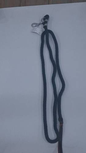 مقود سحب للخيل سمك 3/4" طول 180سم أسود - YELLOW
