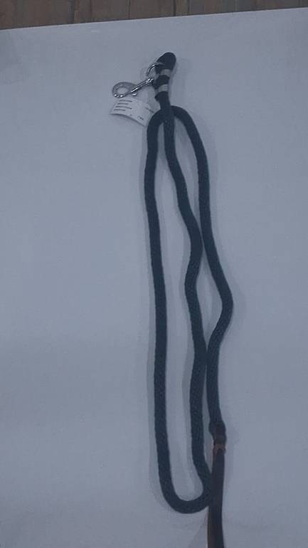 مقود سحب للخيل سمك 3/4" طول 180سم أسود - YELLOW