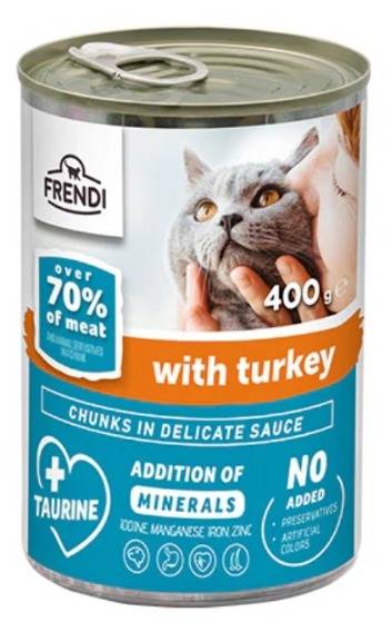 FRENDI ADULT CATS WET FOOD WITH TURKEY 400G