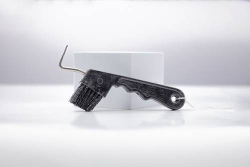 SUPER HOOF PICK BRUSH - BLACK