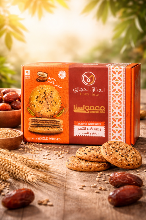 رهايف التمر بالقمح الأسمر