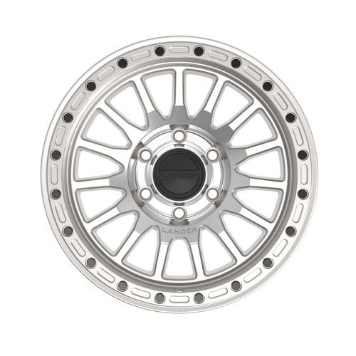 جنوط CANYON مقاس 17×9J باللون الفضي – نمط براغي 6×139.7 من شركة Lander Wheels