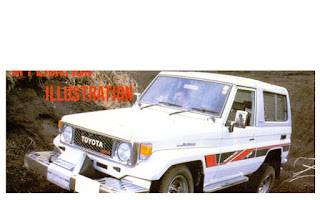 خط لاندكروزر ربع 1985 ازرق احمر