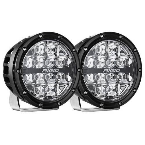 كشافات ضباب LED دائرية من سلسلة 360 - 6 بوصة - سبوت - RGBW - حبتين من RIGID
