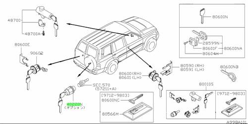 طقم مفتاح خلفي باترول سفاري 1997 -2009 منتج اصلي