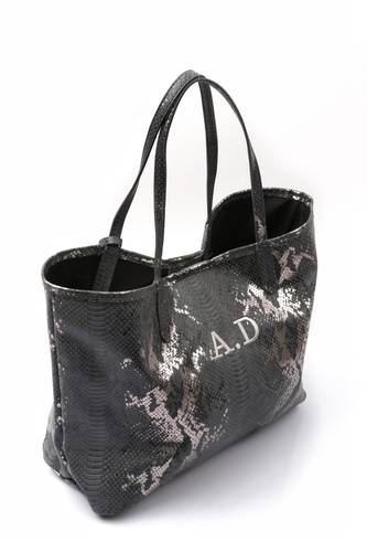 Shopping silver bag 40x27cm