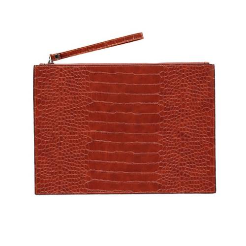 Pouch Bag Crocodile Brown 38*27