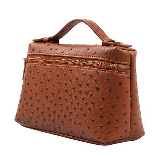 Cross Bag Ostrich Brown