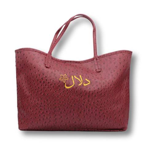 Red Ostrich shopping bag 40x27cm