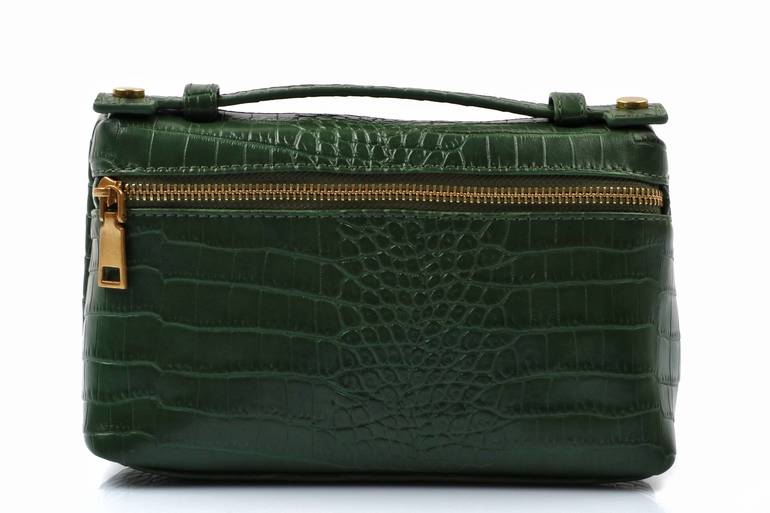 Cross Bag Crocodile Green
