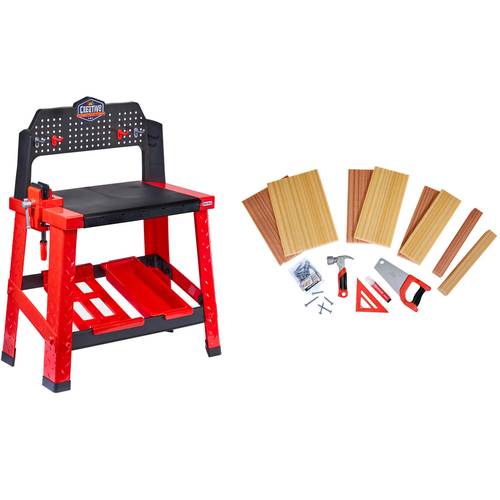 طاولة ورشة البناء الإبداعية للأطفال من ليتل تايكس – Creative Construction Workbench