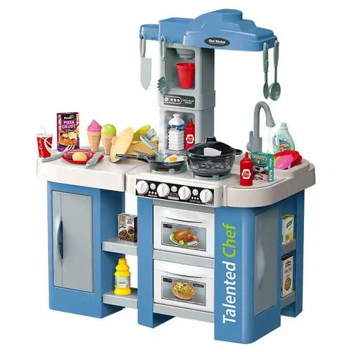 لعبة مطبخ الأطفال الصغير 72 قطعة Chef Kitchen Playset – لون الازرق