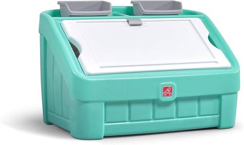 ST224 481899 صندوق العاب مع غطاء 2 في 1 بلون اخضر فاتح من ستيب 2