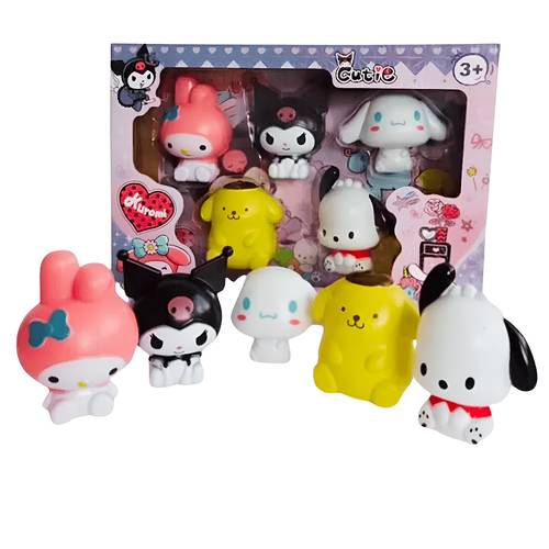 🎀 مجموعة شخصيات كرومي– Kuromi Mini Figures Set