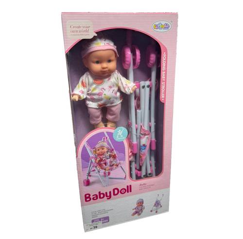👶 لعبة دمية البيبي مع عربة – Baby Doll with Stroller