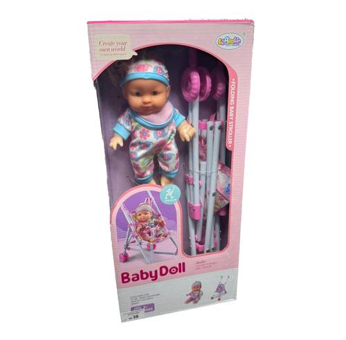 👶 لعبة دمية البيبي مع عربة – Baby Doll with Stroller