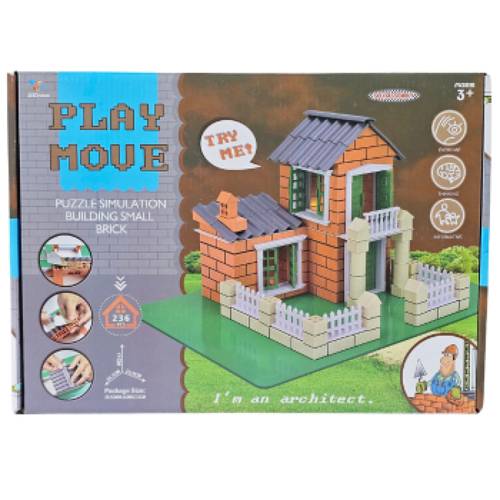 لعبة بناء منزل بالطوب الصغير – Play Move Puzzle Simulation (236 قطعة)