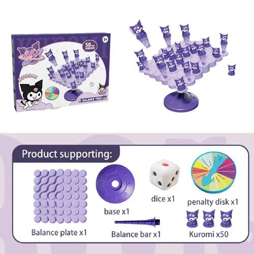 🎯 لعبة التوازن للأطفال كرومي – Kuromi Balance Tree Game