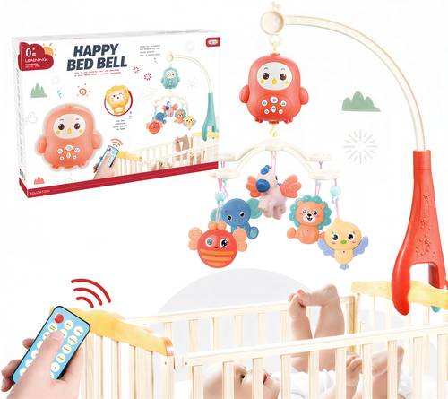 👶🎵 لعبة سرير الأطفال الموسيقية مع ريموت – Happy Bed Bell