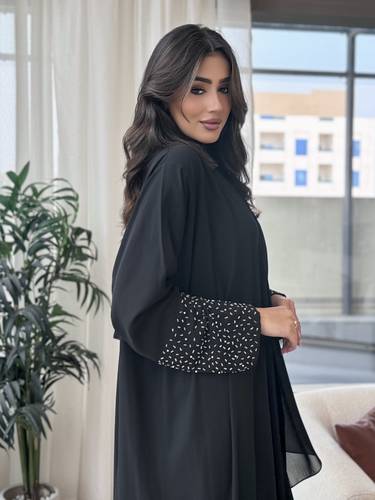  Black with beaded sleeves 