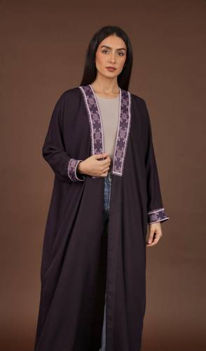 Purple with Light purple embroidery 