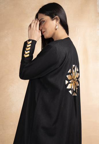 Black linen with gold mandala 