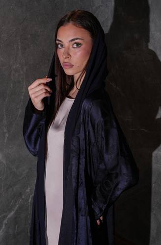 Navy Butterfly Silk