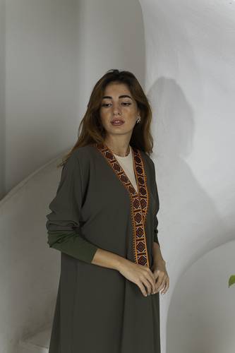 Olive Embroidered Majestic  