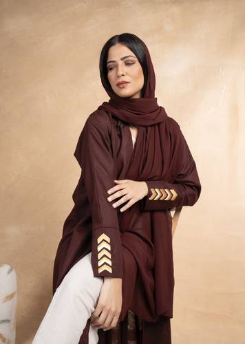 Burgundy linen with gold mandala 